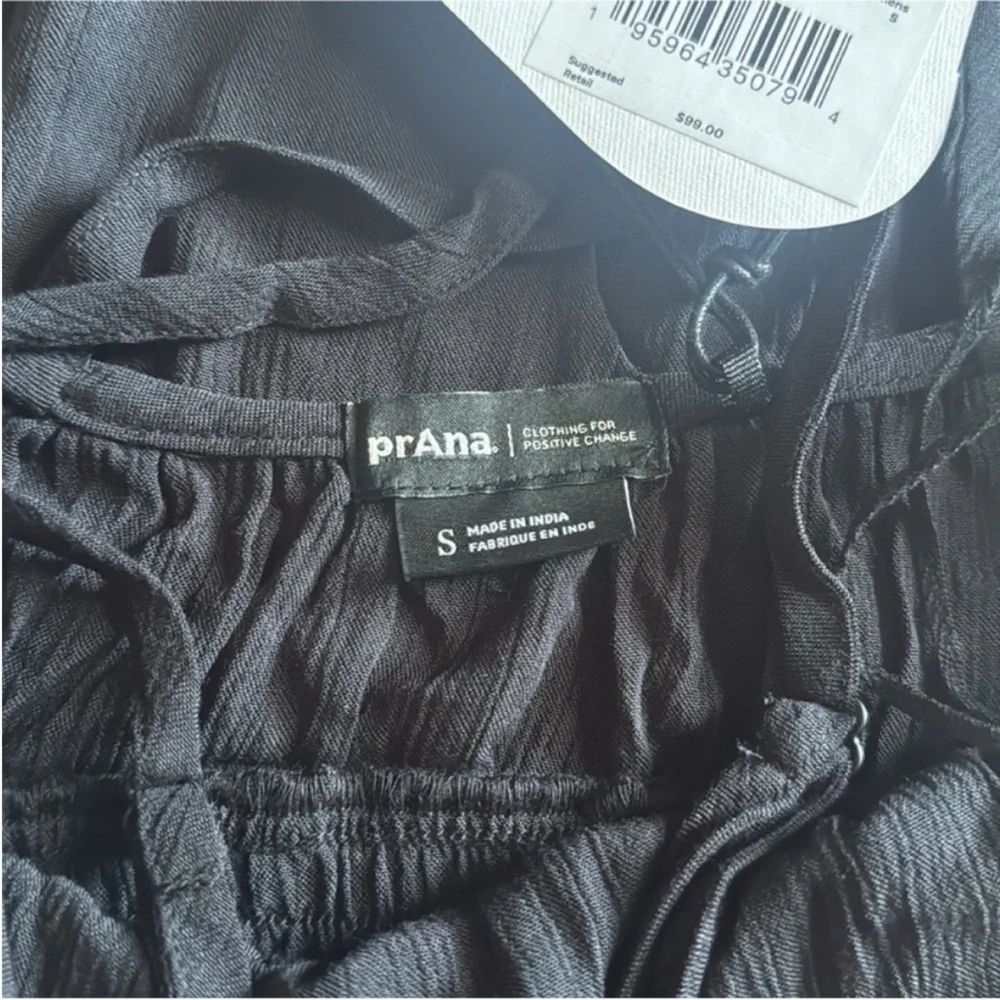 Prana Fernie Wide Leg Jumpsuit Black Size S